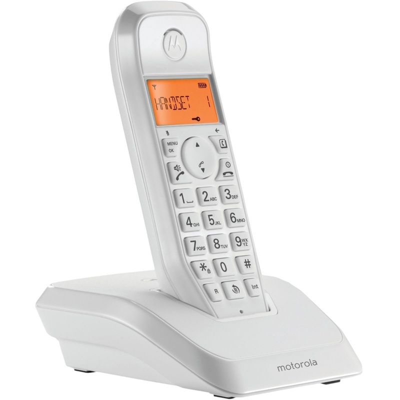 Изображение товара Радиотелефон Dect Motorola S1202 белый с 2 трубками и дисплеем 1.6 дюймов