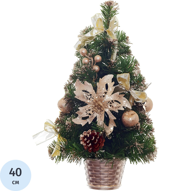 Изображение товара Искусственная настольная елка 40 см с украшениями Remeco Collection