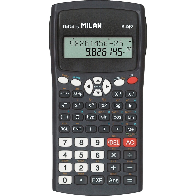 Изображение товара Калькулятор научный Milan M240 10+2 разрядный 240 функций 167x84x19 мм
