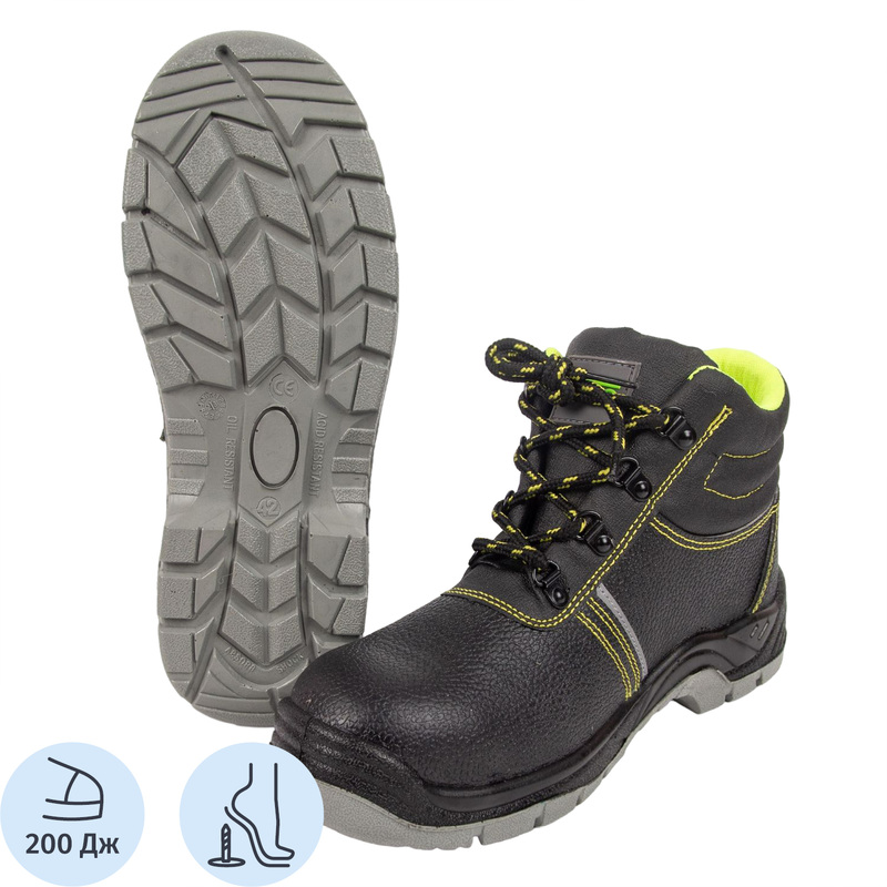 Изображение товара Ботинки рабочие Line ПУ/ТПУ из натуральной кожи с металлическим подноском 43