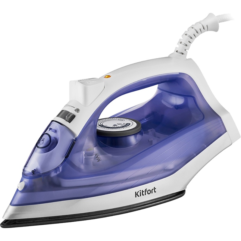 Изображение товара Утюг Kitfort КТ-2603 фиолетовый с вертикальным отпариванием и противокапельной системой