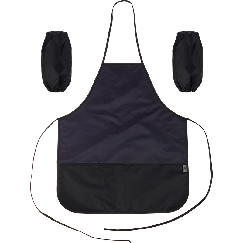 Изображение товара Фартук для труда Комус Класс №1 School черный с нарукавниками для детей от 6 лет