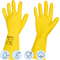 Перчатки латексные Vileda Professional с хлопковым напылением желтые  (размер 8.5-9, L, 174375)