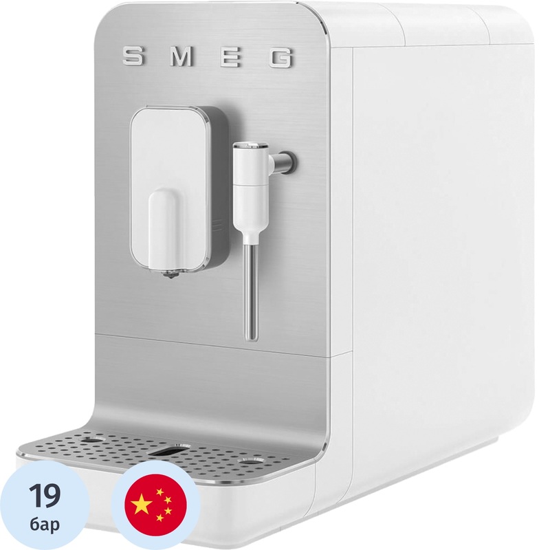 Изображение товара Кофемашина Smeg BCC12WHMEU белая с капучинатором встроенной кофемолкой