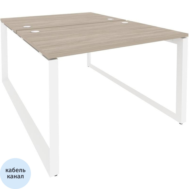 Изображение товара Рабочая станция на 2 места ONIX O.MO-D.RS-2.2.8 в дубе аттик и белом