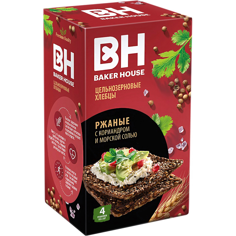 Изображение товара Хлебцы Baker House ржаные 180 г - натуральный продукт для здорового питания