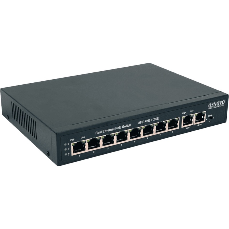 Изображение товара Коммутатор Osnovo SW-20820(120W) с PoE для сети 8 портов Гигабитный Изображение товара Коммутатор Osnovo SW-20820(120W) с PoE для сети 8 портов Гигабитный