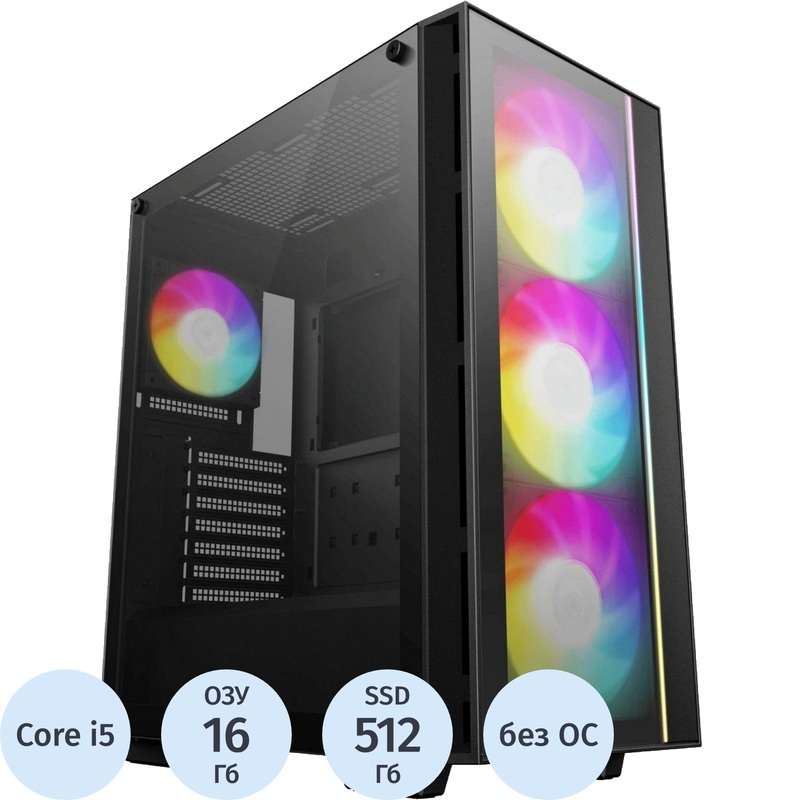 Изображение товара Системный блок BigTech 5NG с Intel Core i5 12400F и 16 ГБ RAM