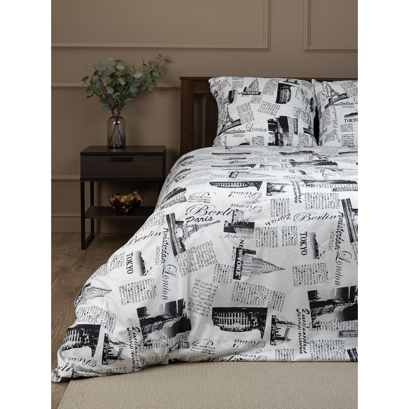 Изображение товара Постельное белье Amore Mio Trip W 93781 2-спальное микрофибра Белый