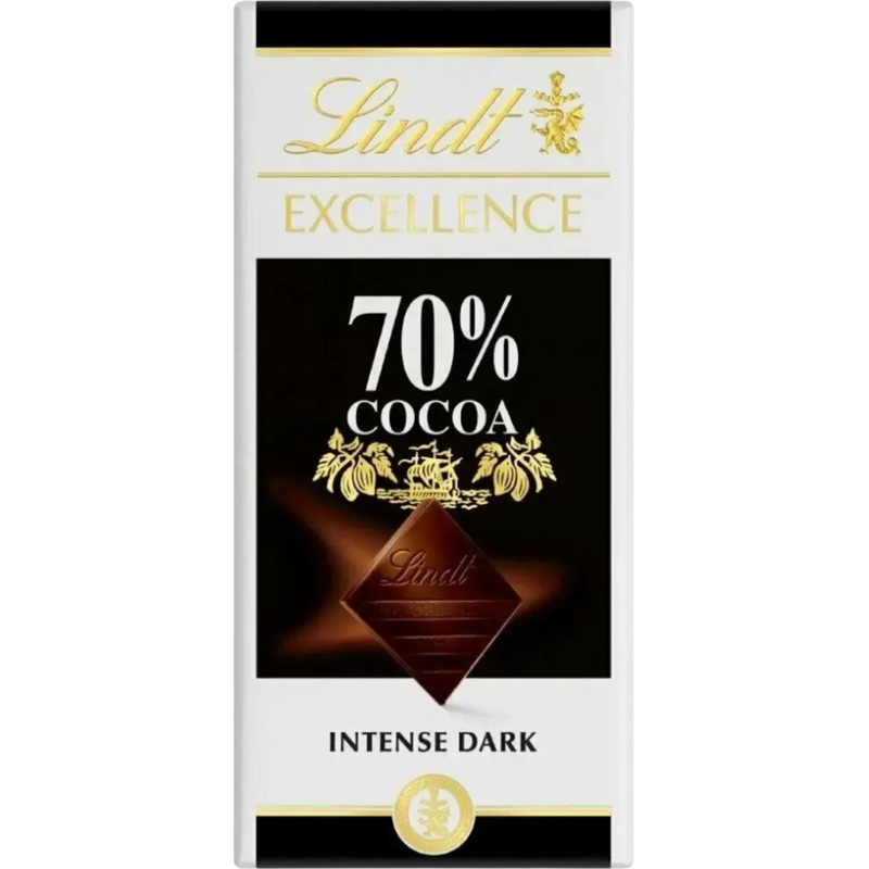 Изображение товара Lindt горький шоколад 70% какао 100 г изысканный и насыщенный вкус