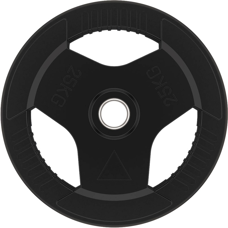 Изображение товара Диск обрезиненный для штанги DFC с хватом 25 кг чёрный (WP015-51-25)