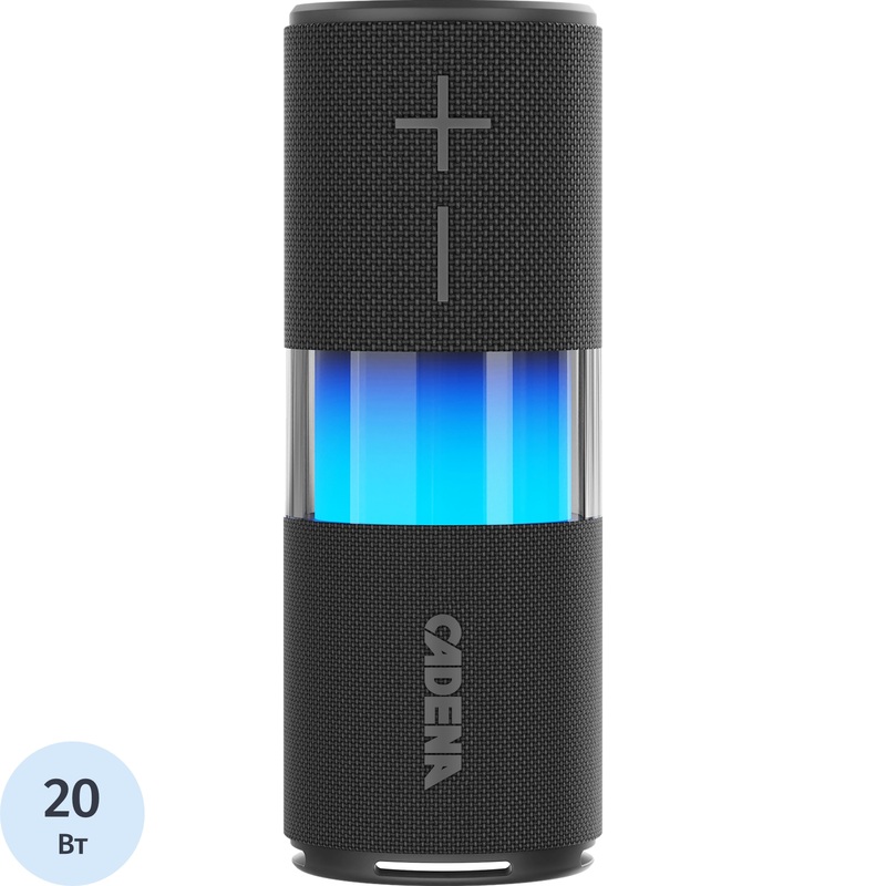 Изображение товара Акустическая система Cadena CDJ-125 Pro чёрная с подсветкой Bluetooth 20 Вт для дома и улицы