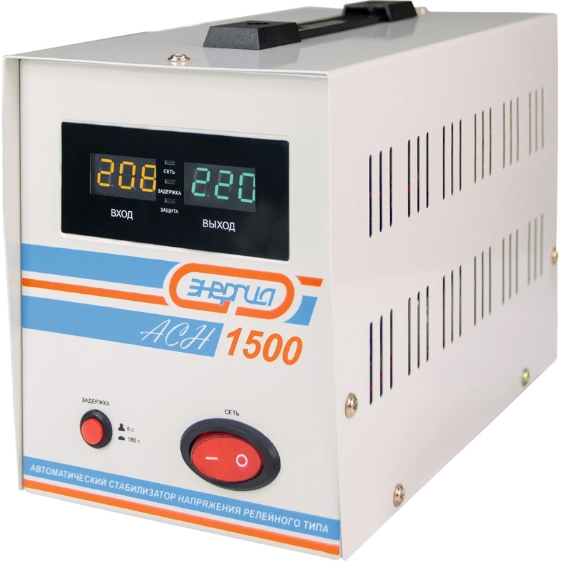 Изображение товара Стабилизатор напряжения Энергия АСН-1500 1500 ВА для дома и офиса