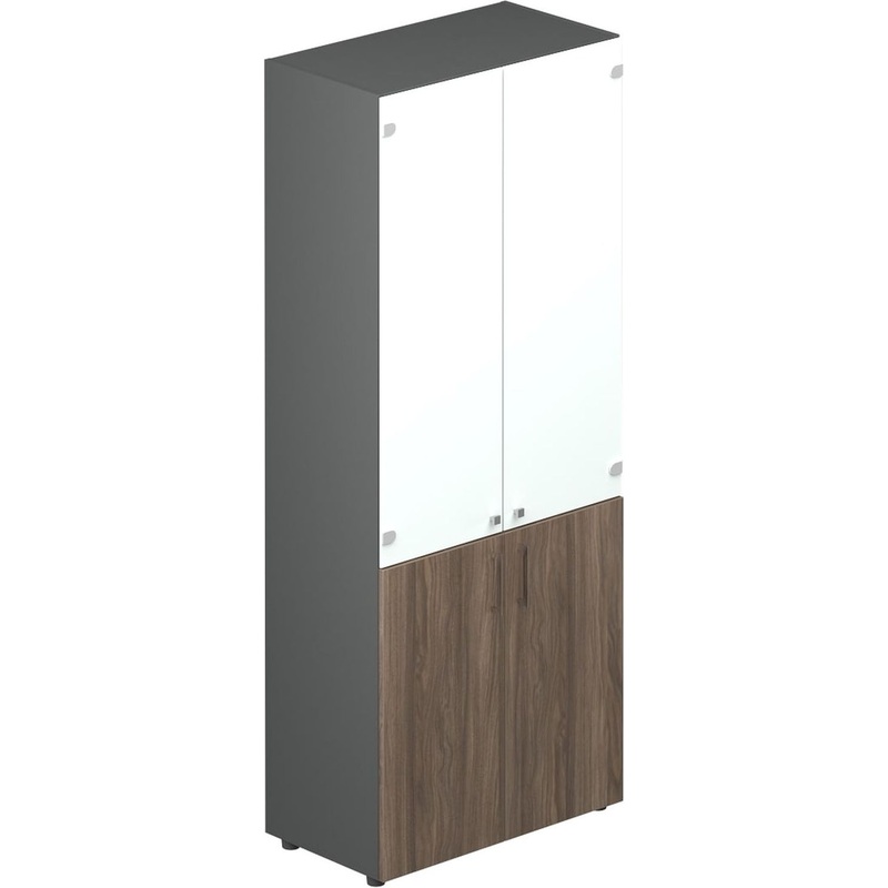 Изображение товара Шкаф для документов Faber EMHS834BLANWN (белый/орех/антрацит, 800х440х1950 мм)