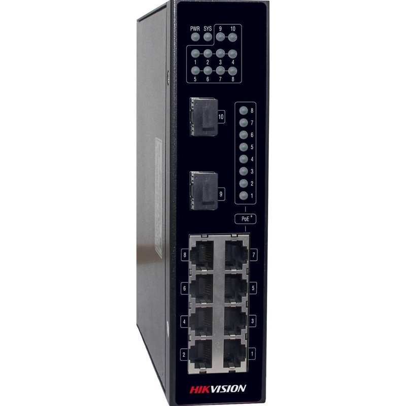 Изображение товара Коммутатор Hikvision DS-3T0310P с PoE 8 портов для IP-камер и сети