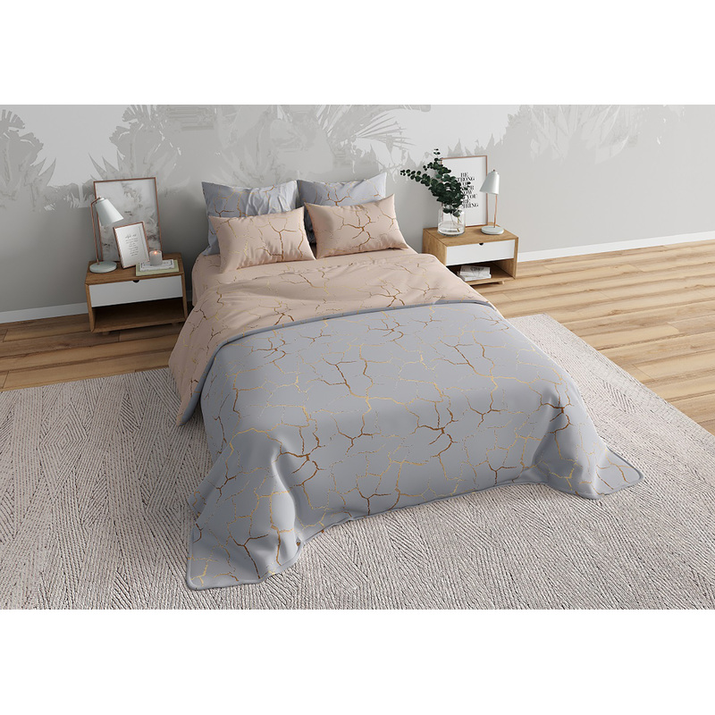 Изображение товара Постельное белье Lovely textile Кракле вид 4 евро перкаль 100% хлопок