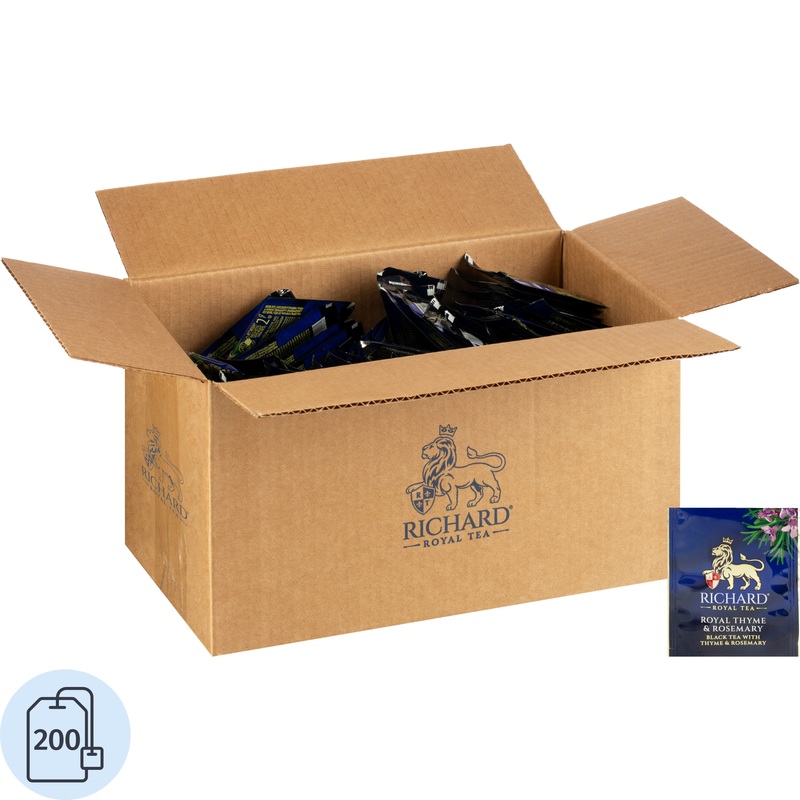 Изображение товара Чёрный чай Richard Royal Thyme Rosemary 200 пакетиков, натурален