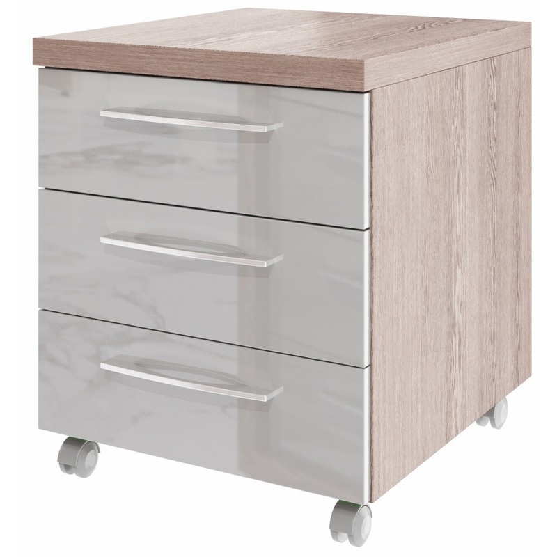 Изображение товара Подкатная тумба Asti AS-3.0 с замком, 3 ящика