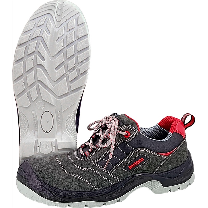 Изображение товара Кроссовки рабочие Скорпион Старт ПУ-ТПУ из замши серые 40 размер