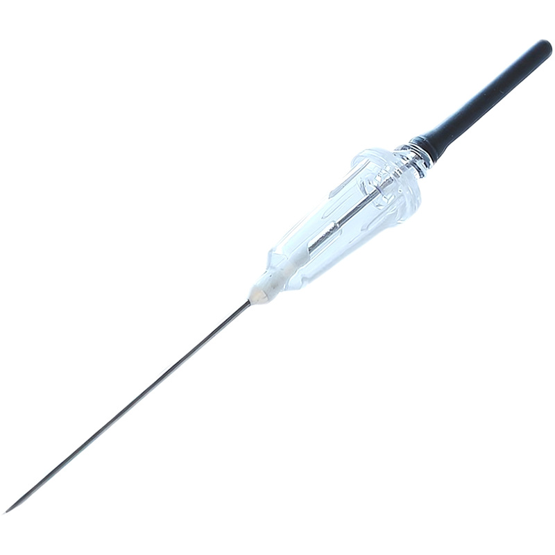 Изображение товара Игла двусторонняя Lind-Vac 22G 0.7x25 мм чёрная с визуальной камерой