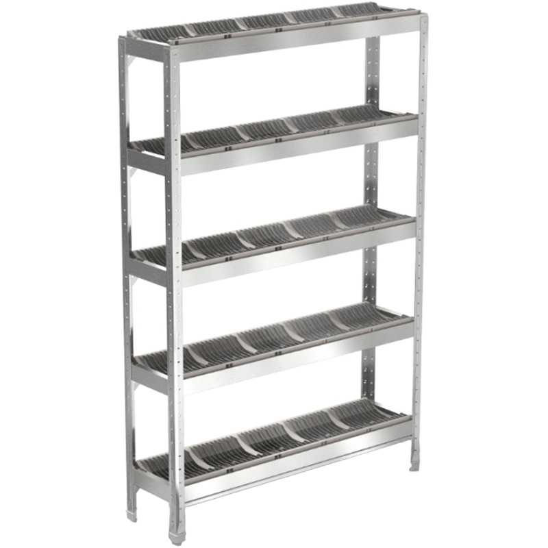 Изображение товара Стеллаж металлический СРТ-18/903ц для сушки тарелок 5 полок 900х300х1800 мм