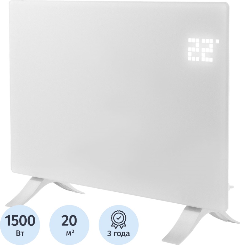 Изображение товара Конвектор Denzel OptiPrime 1500 Вт с Wi-Fi управление белый