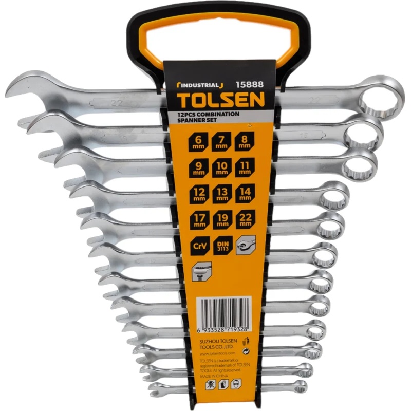 Изображение товара Набор комбинированных ключей Tolsen 6-22 мм 12 предметов TT15888