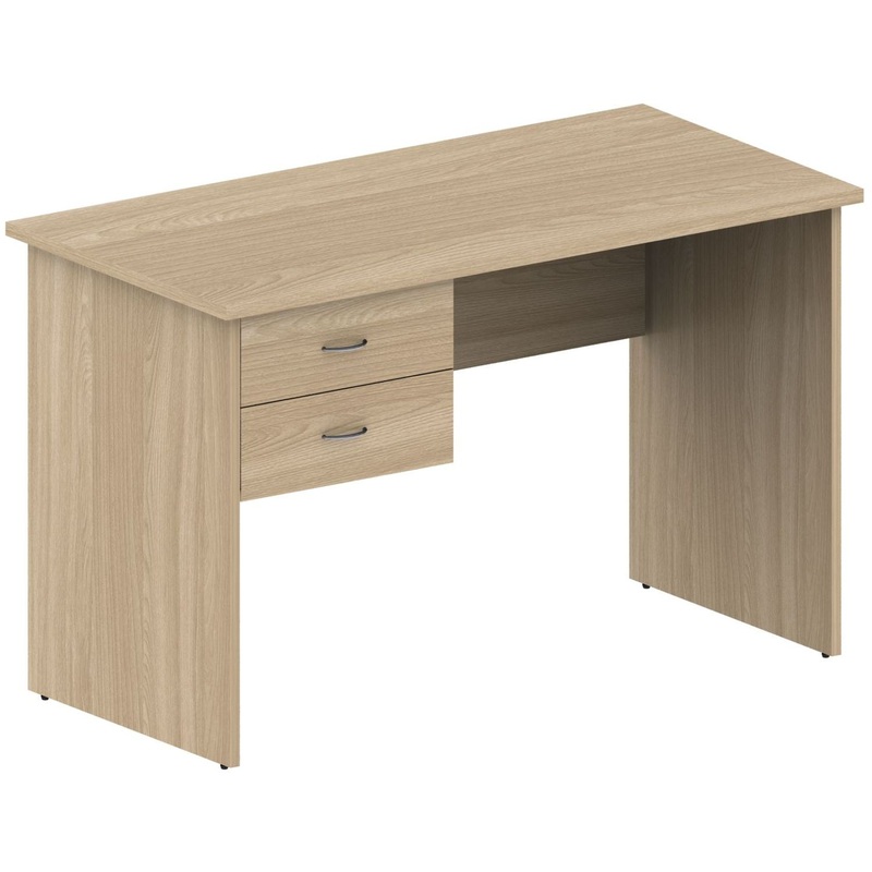 Изображение товара Стол прямой Агат А-62 с тумбой (ясень шимо, 1200х600х750 мм)