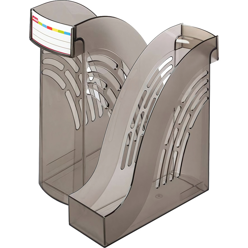 Изображение товара Лоток вертикальный для бумаг Attache 95 мм серый 2 шт