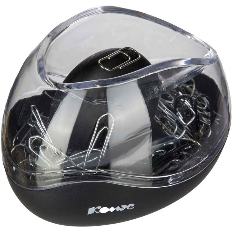 Изображение товара Скрепочница Комус магнитная пластиковая чёрная 98x76 мм