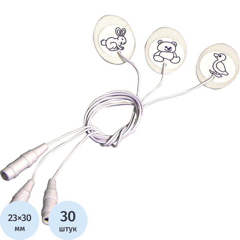 Изображение товара Электроды для ЭКГ одноразовые Fiab неонатальные 23x30 мм с твердым гелем