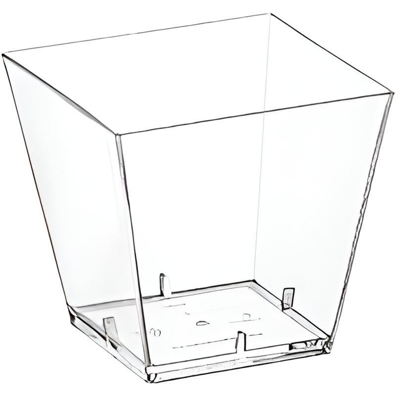 Изображение товара Форма фуршетная Аэроснаб Ромб 95 мл 55х56 мм прозрачная (500 штук в упаковке)