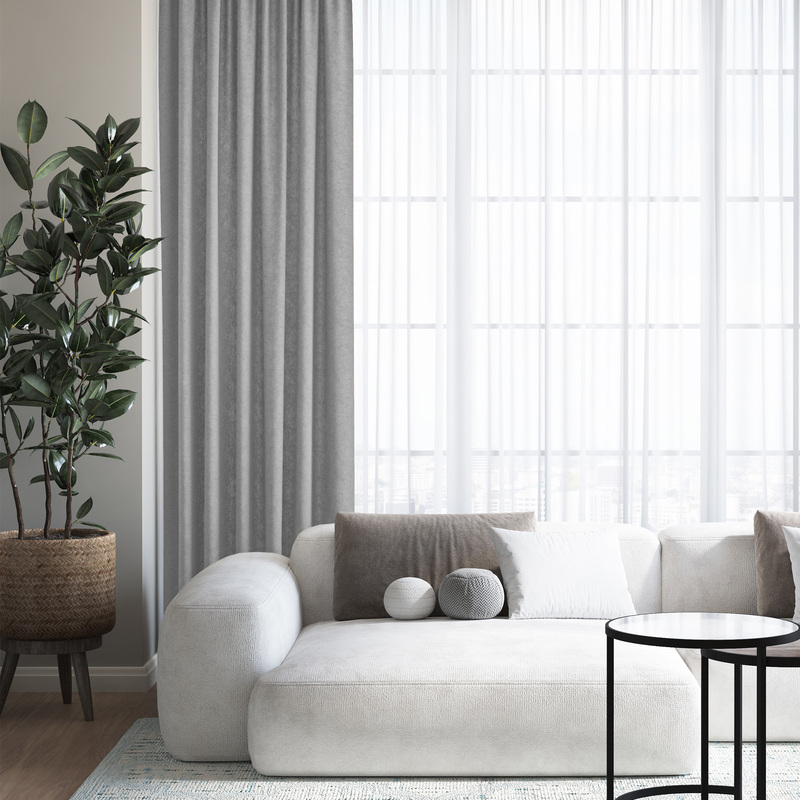 Изображение товара Штора Волшебная ночь Канвас 200x290 см серая современная светонепроницаемая