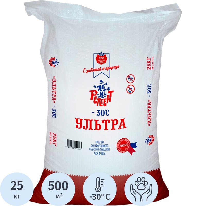 Изображение товара Реагент противогололёдный Mr. Defroster Ультра мешок 25 кг до -30С