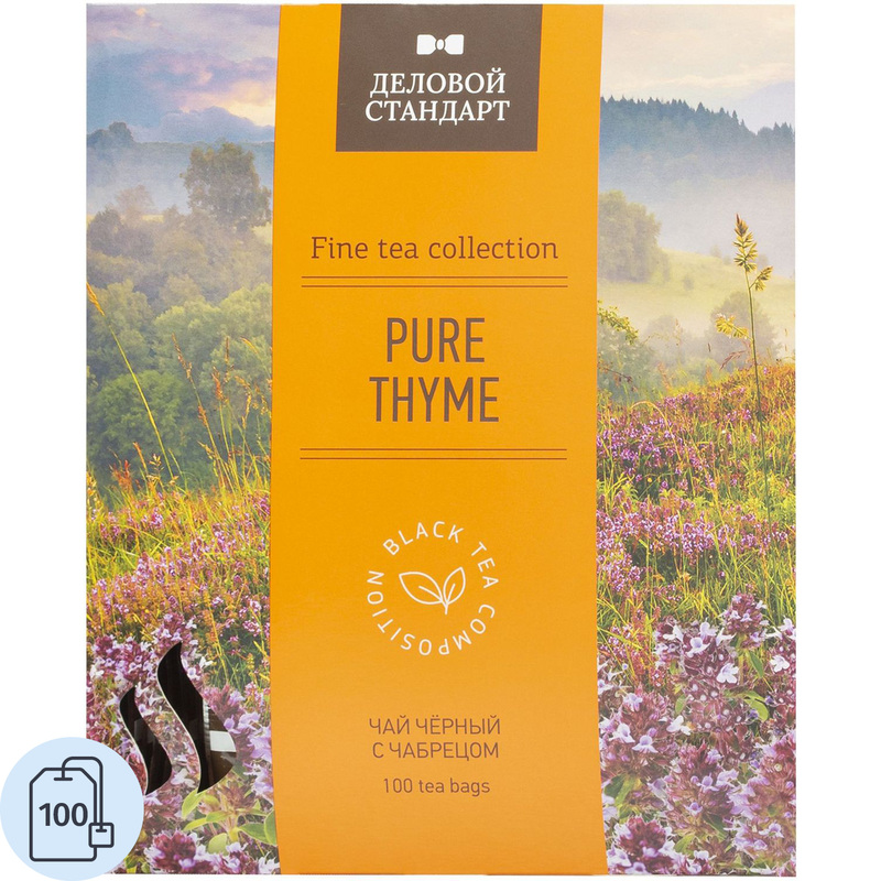 Изображение товара Чай черный Деловой стандарт Pure thyme 100 пакетиков (чабрец)