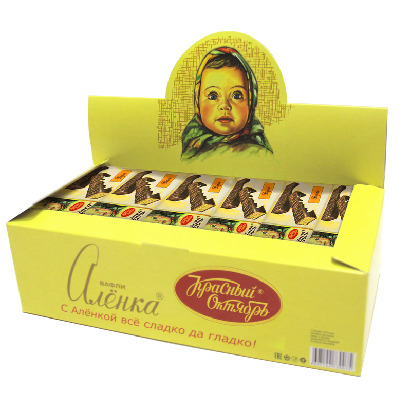 Изображение товара Вафли Аленка 40 г (25 штук в упаковке)