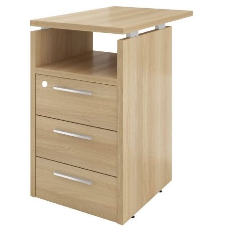 Изображение товара Тумба приставная Дублин с замком (акация лорка, 450х700х750 мм, 3 ящика)