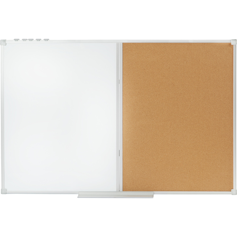 Изображение товара Доска комбинированная магнитно-маркерная/пробковая 60х90 мм двусекционная лаковое покрытие Attache Combo