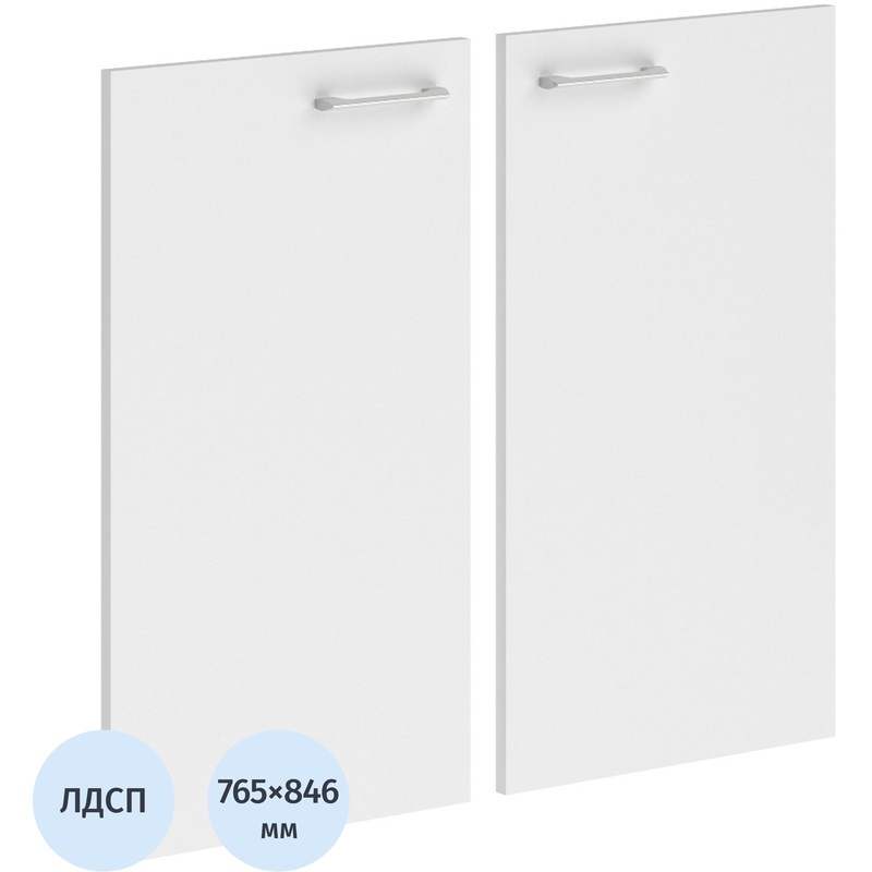 Изображение товара Двери низкие Xten XLD42-2 ЛДСП (белый, 846x765 мм, 2 штуки)