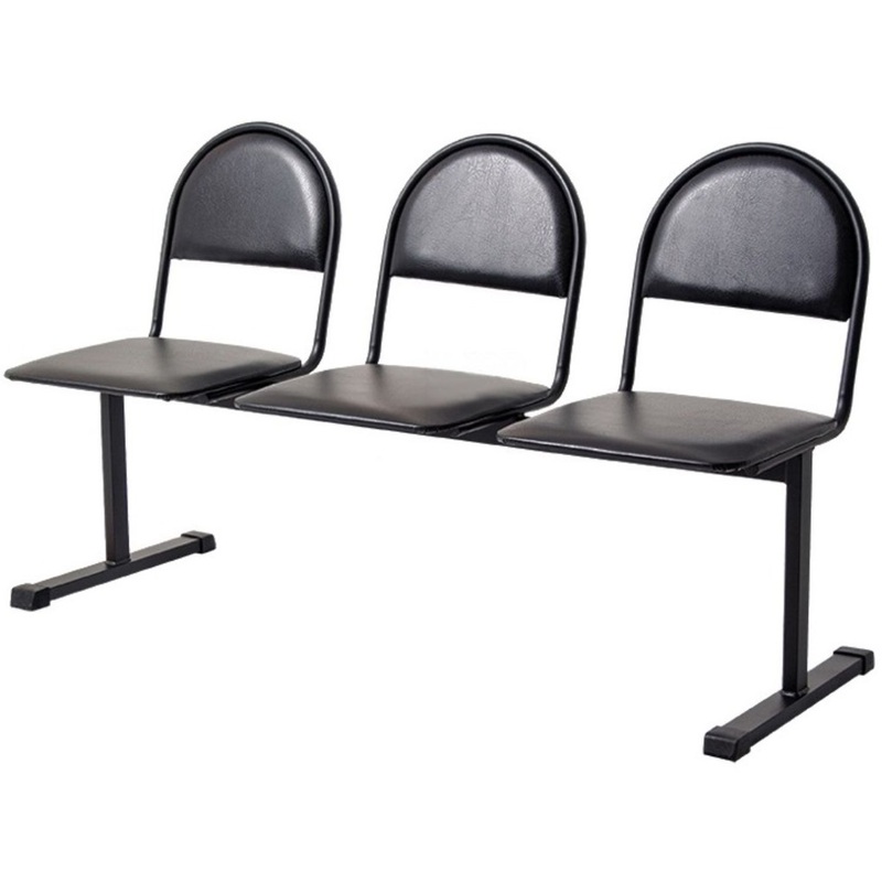 Изображение товара Многоместная секция Квинт СМ 116-03C черная на 3 места