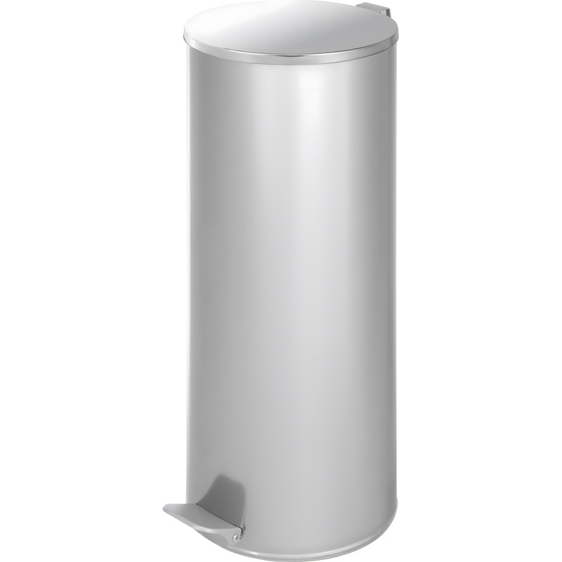 Изображение товара Ведро мусорное из нержавеющей стали 30 л с педалью и крышкой, серебристое