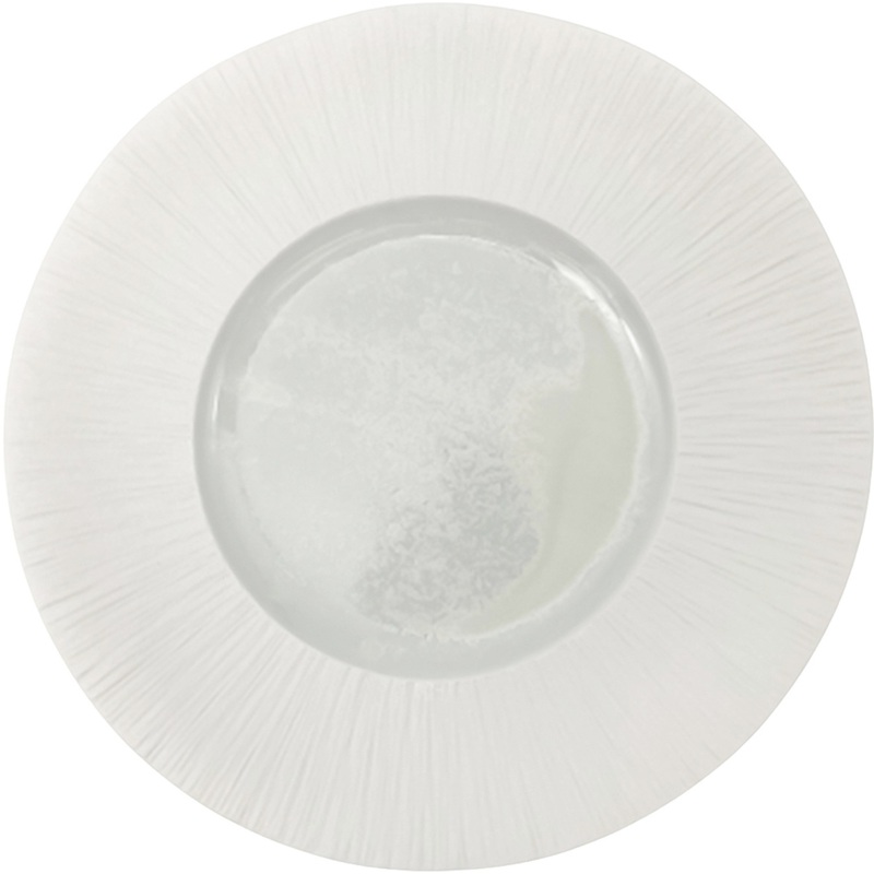 Изображение товара Универсальная тарелка Casa di Fortuna Boletus, фарфор 28.5 см, белая, посуда для салатов и второго