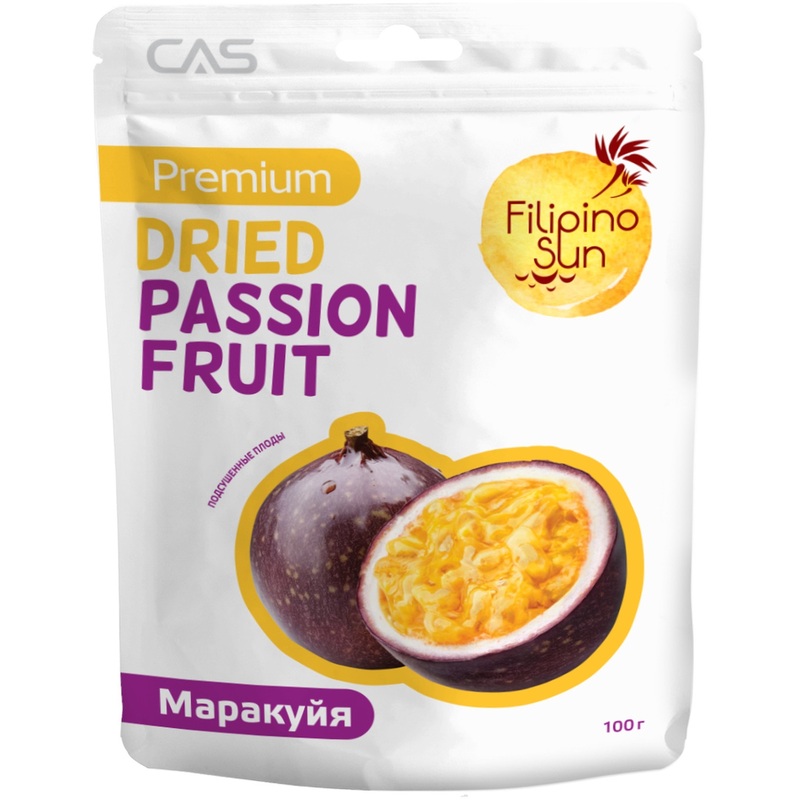 Изображение товара Маракуйя сушёная Filipino Sun 100 г натуральные сухофрукты
