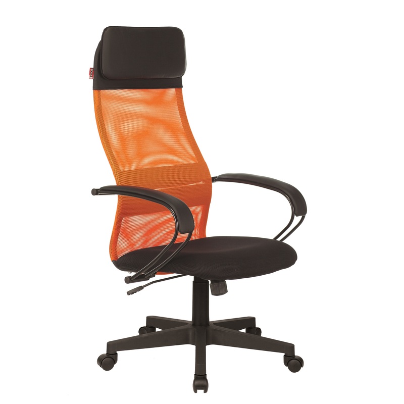 Изображение товара Уценка.Кресло для руководителя Easy Chair 655 TTW оранжевое/чёрное (экокожа/сетка/ткань, пластик). уц_меб