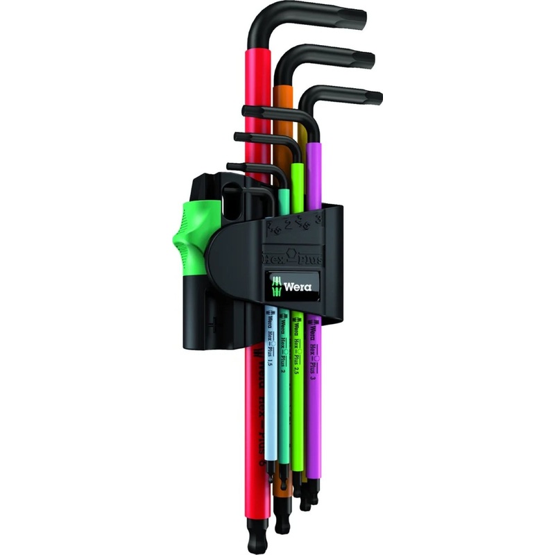 Изображение товара Набор Г-образных ключей Wera Multicolour Magnet BlackLaser 7 предметов