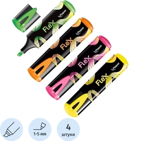 Набор текстовыделителей Maped Fluo Pep's Ultra Soft (толщина линии 1-5   мм, 4 цвета, 746047)