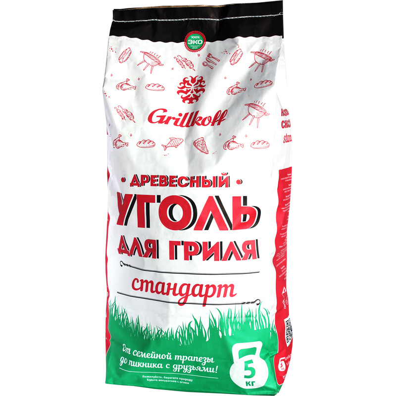 Изображение товара Уголь древесный Grillkoff Стандарт для гриля 5 кг