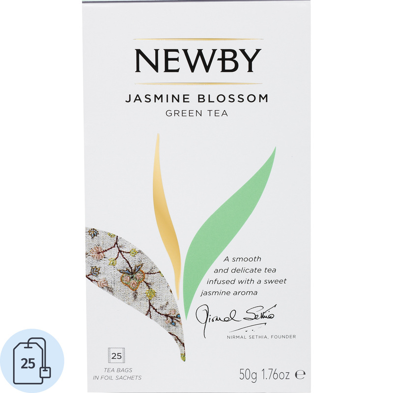 Изображение товара Зеленый чай Newby Jasmine Blossom 25 пакетиков для ценителей ароматного чая
