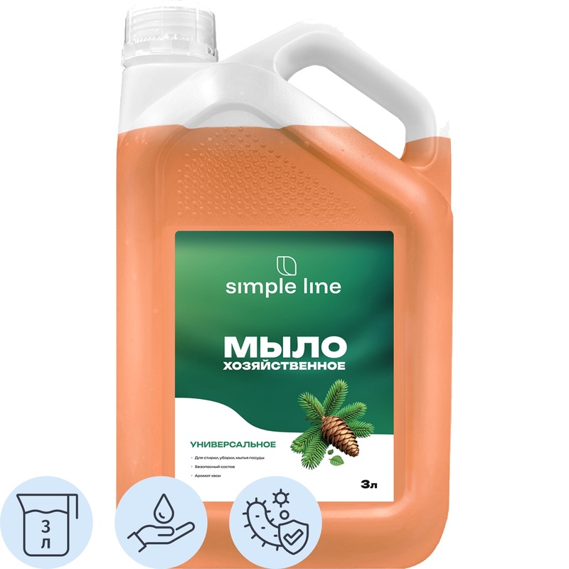 Изображение товара Мыло жидкое хозяйственное NG Simple line Хвоя 3000 мл