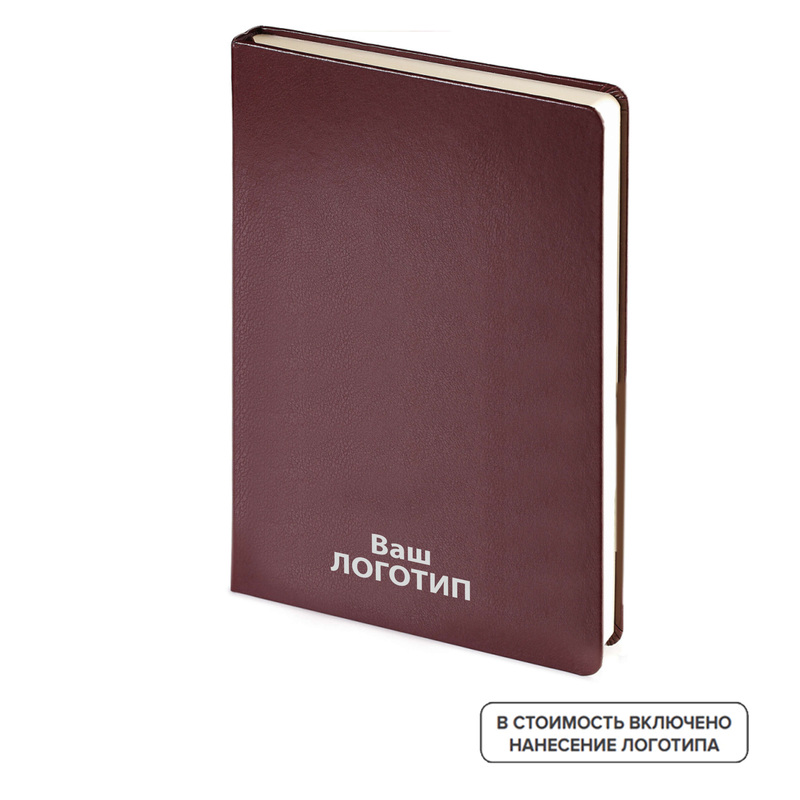 Изображение товара Еженедельник недатированный Bruno Visconti Megapolis искусственная кожа А5 160 листов коричневый (20 штук в упаковке) с лого